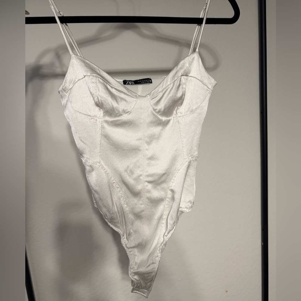 Satin zara bodysuit